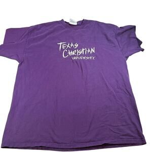 Vintage Texas Christian University single stitch sleeve T shirt. Size XL. 90s